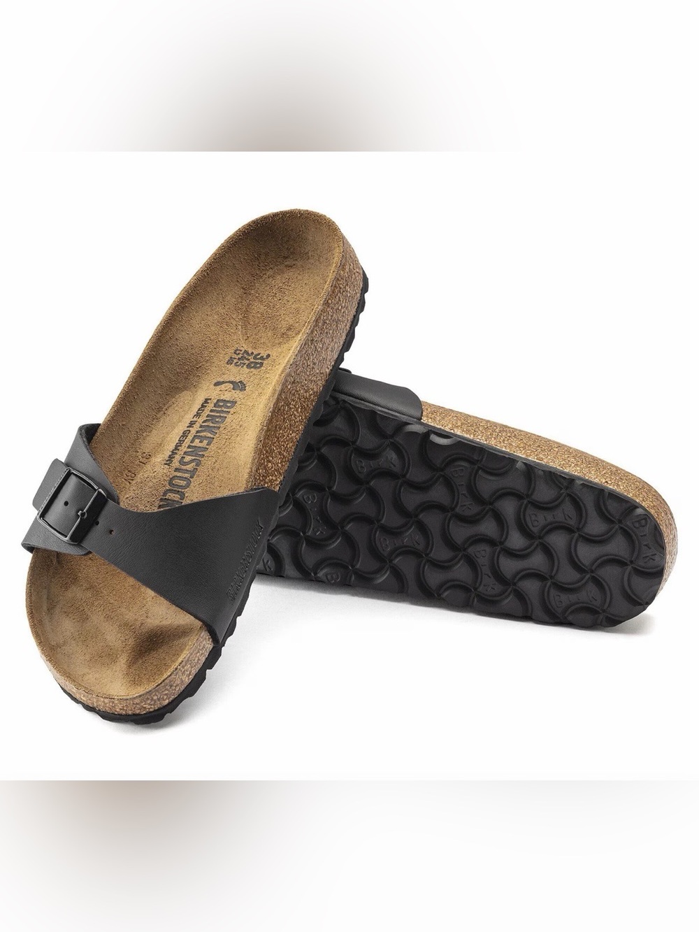 Birkenstock Madrid Black Single Strap Sandals